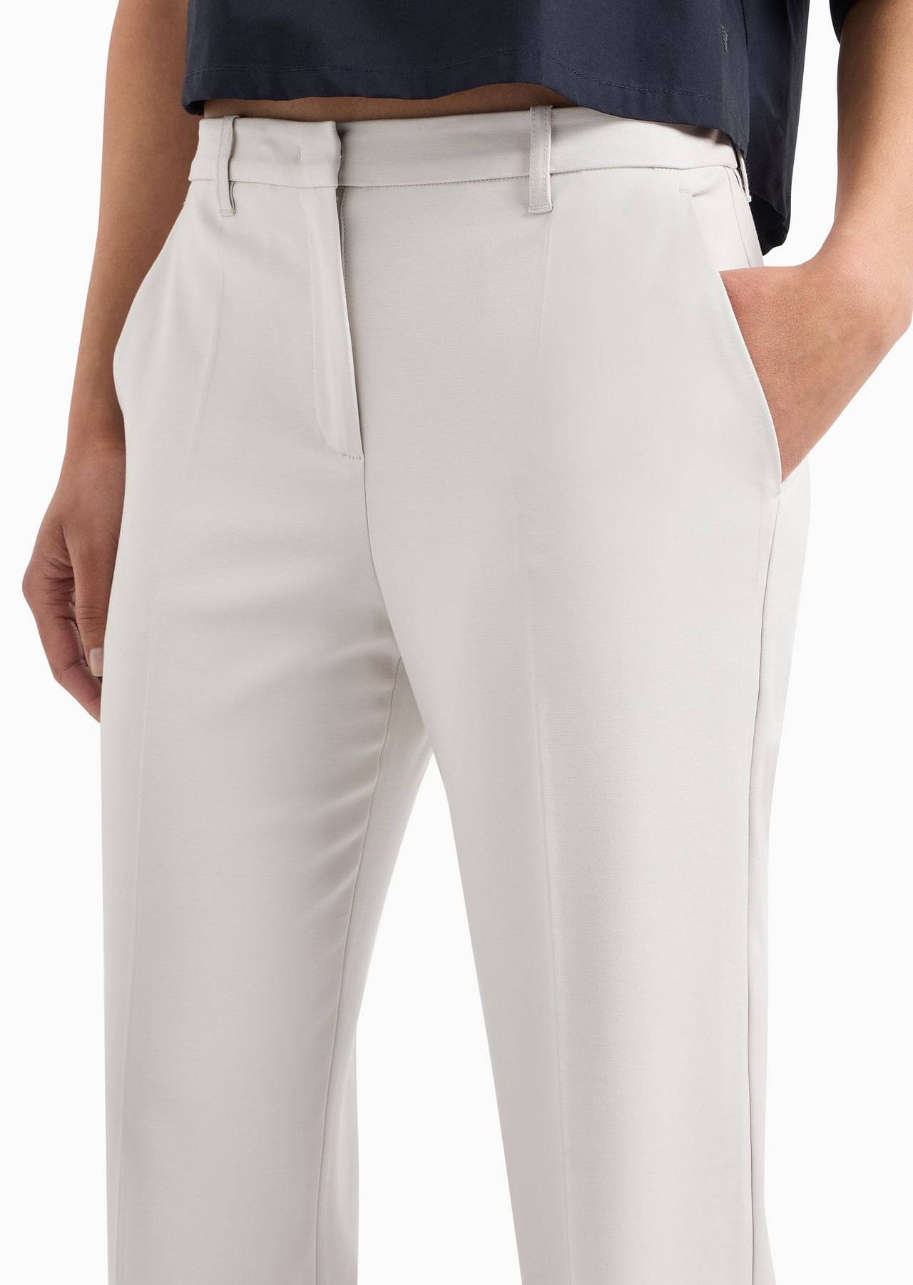 Couture cotton-blend slim-fit trousers - 5