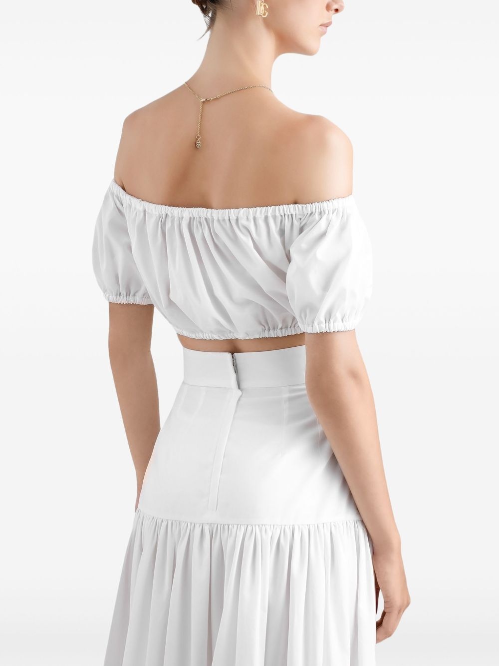 ruched crop top - 4