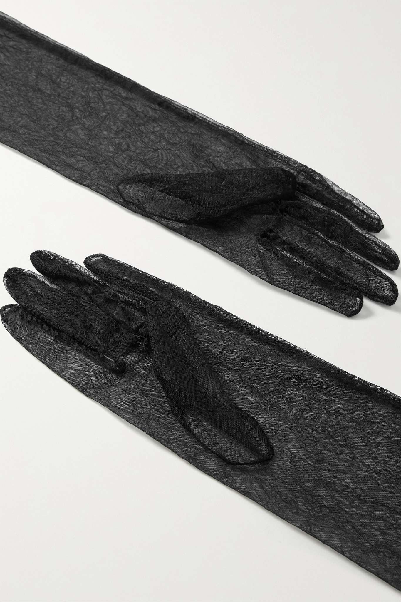 Biti crinkled-tulle gloves - 3