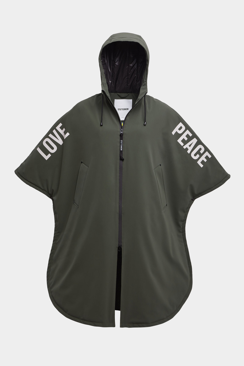 Concert Winter Suede Poncho Dark Green 1