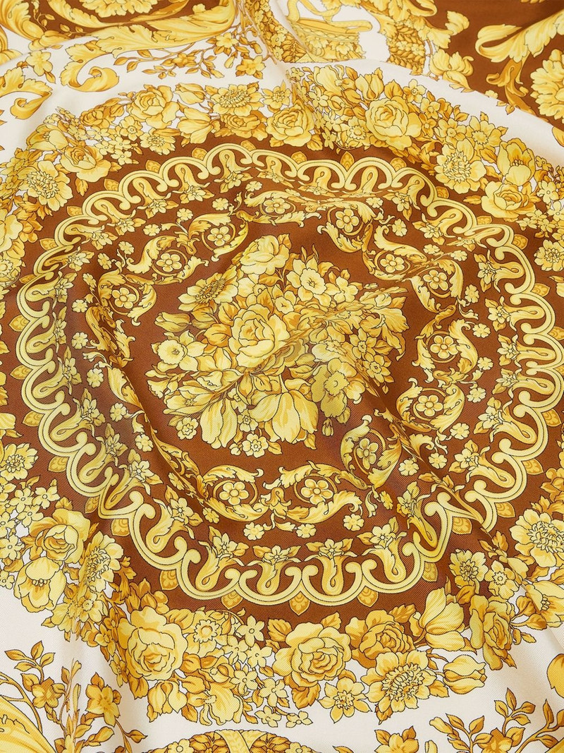 VERSACE Barocco-print silk scarf outlook