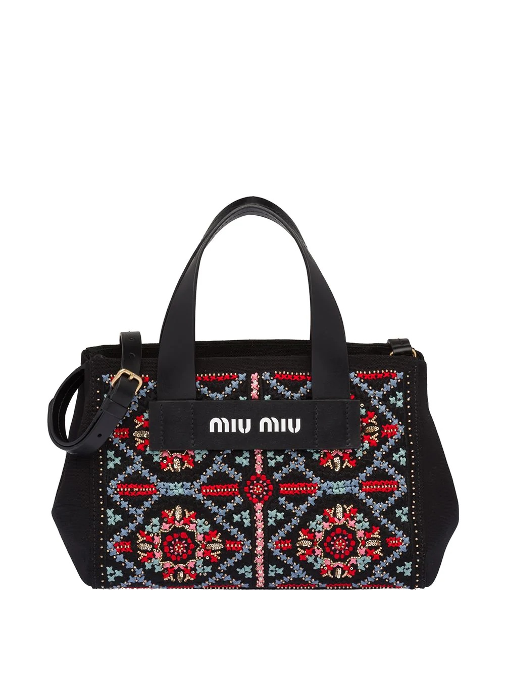 embroidered tote bag - 1