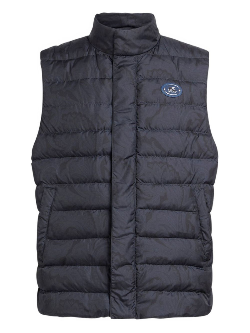paisley-pattern padded gilet 1