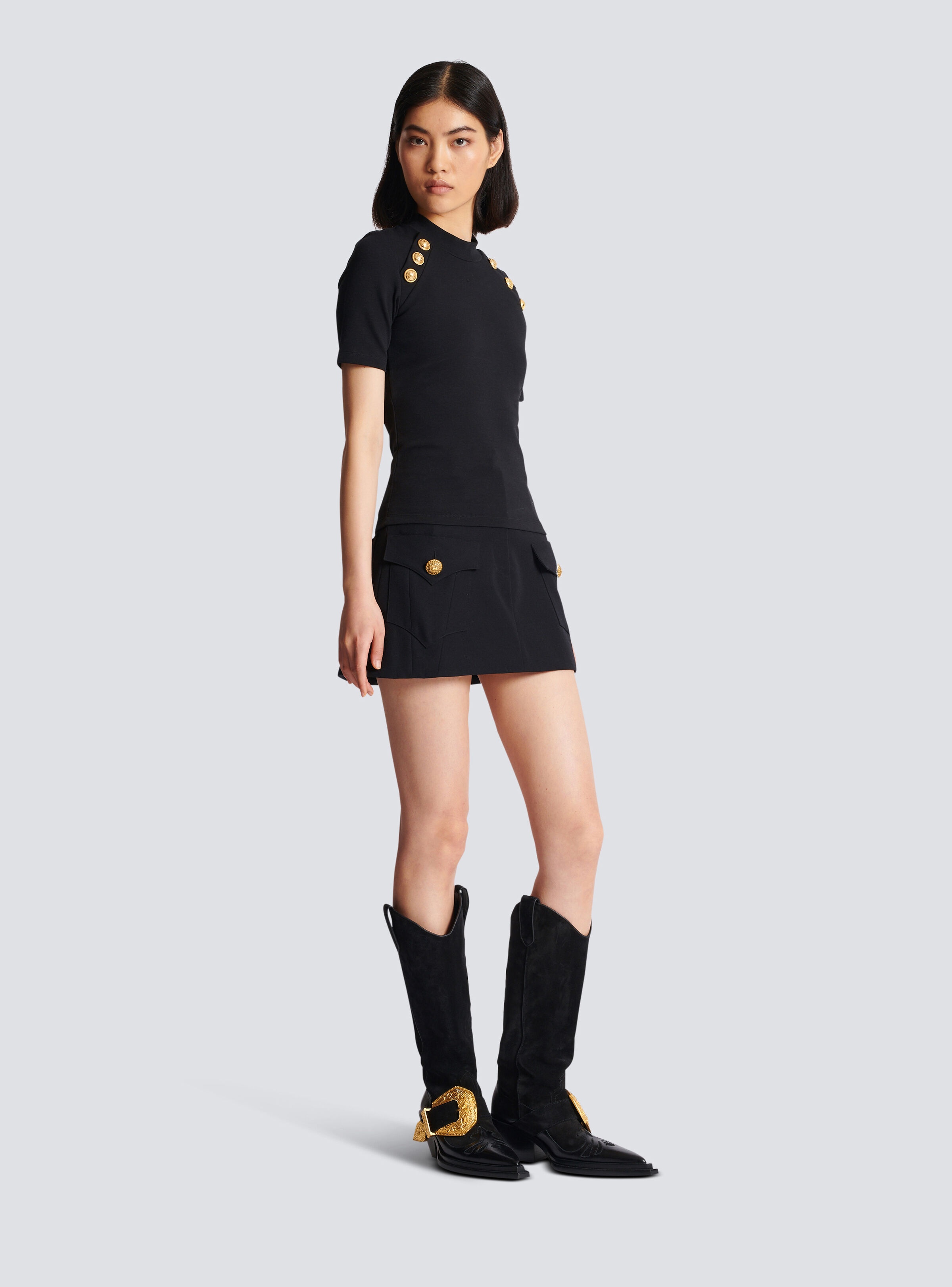 6-button jersey T-shirt - 4