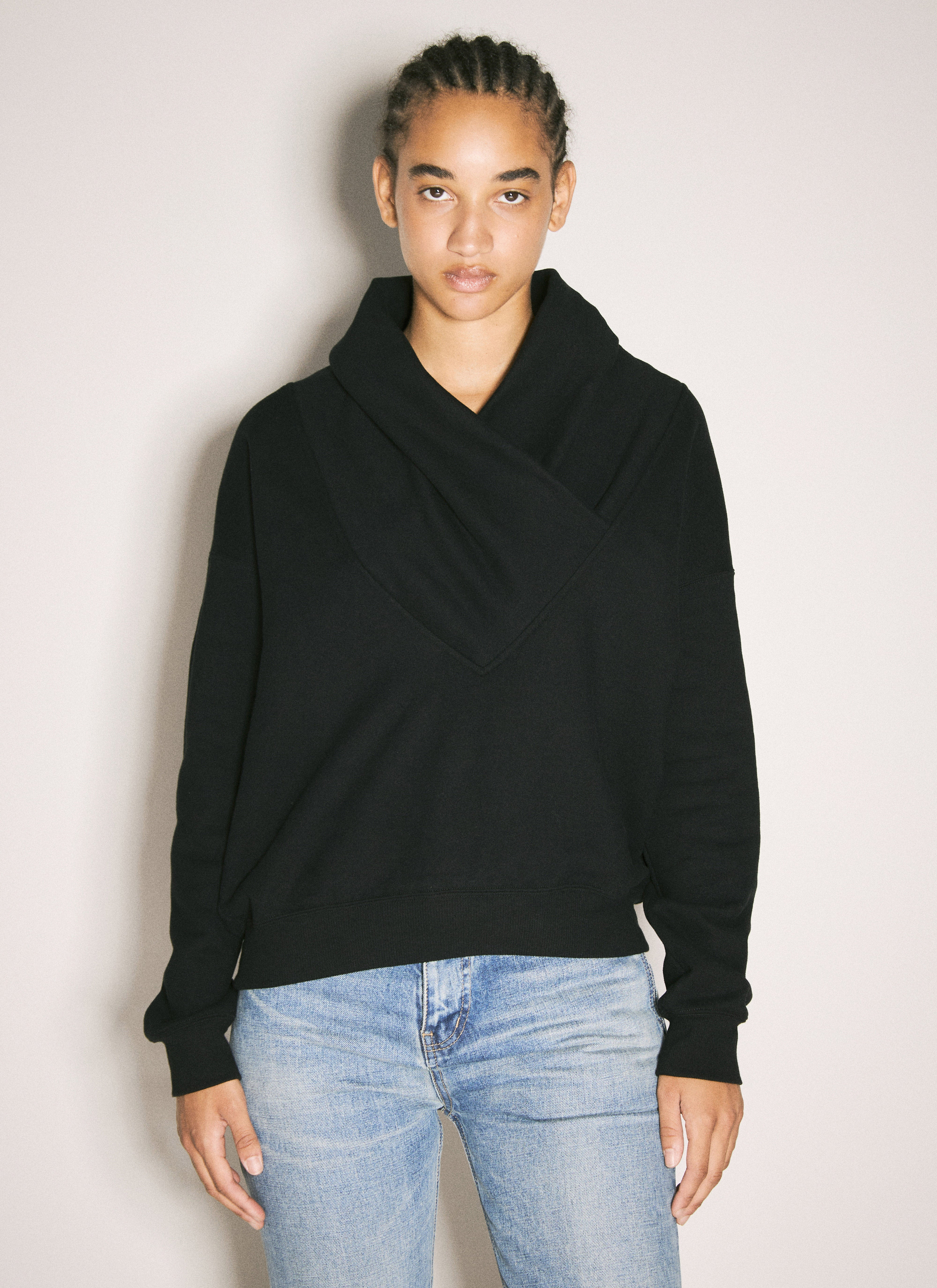 Saint Laurent Women V Neck Sweatshirt - 1