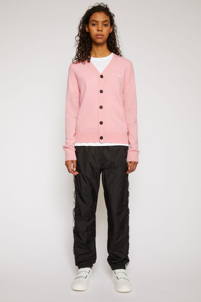 Acne Studios V-neck wool cardigan blush pink outlook