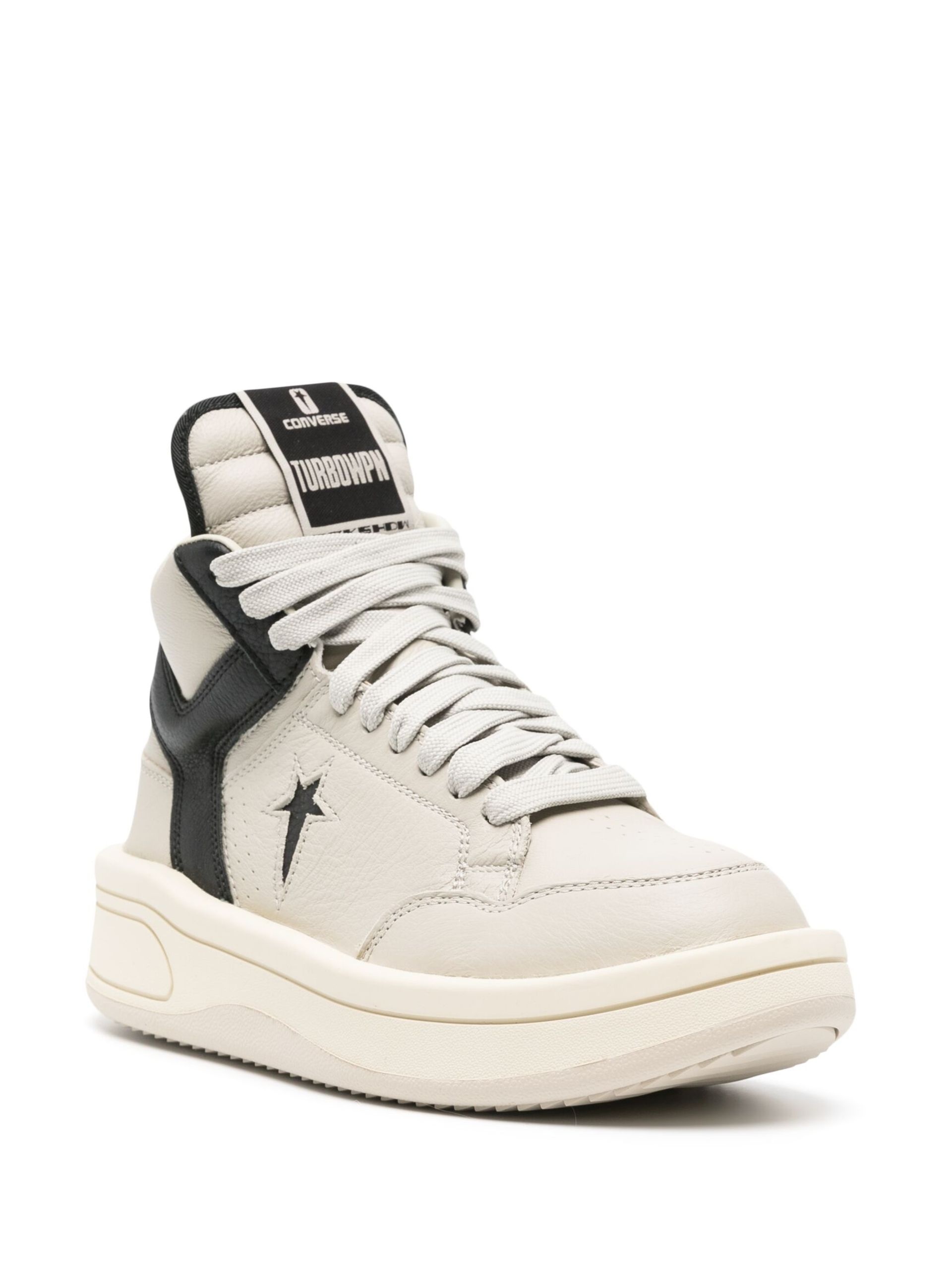 X Converse Grey Turbowpn Leather Sneakers - 2