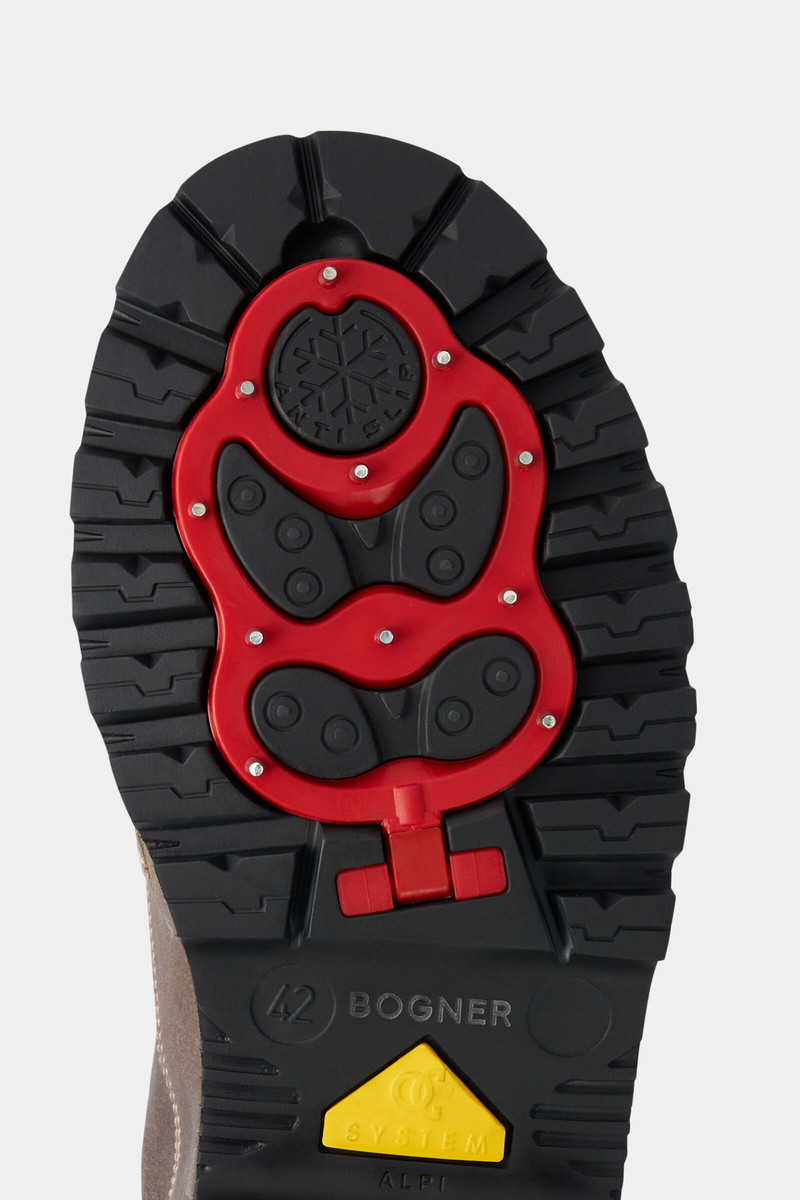 Helsinki Lace-up boots in Taupe/Black 7