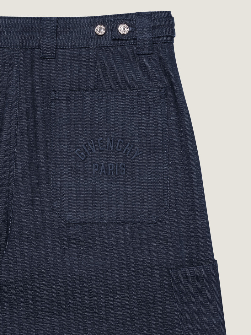 CARGO TROUSERS IN HERRINGBONE DENIM 8