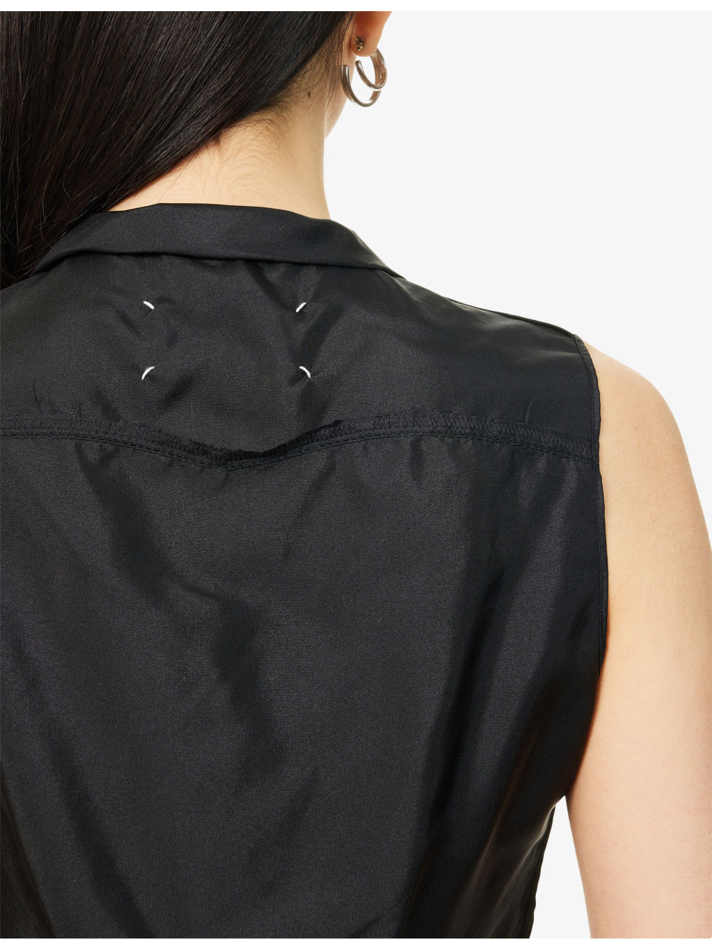 Pleated Sleeveless Woven Top - 6