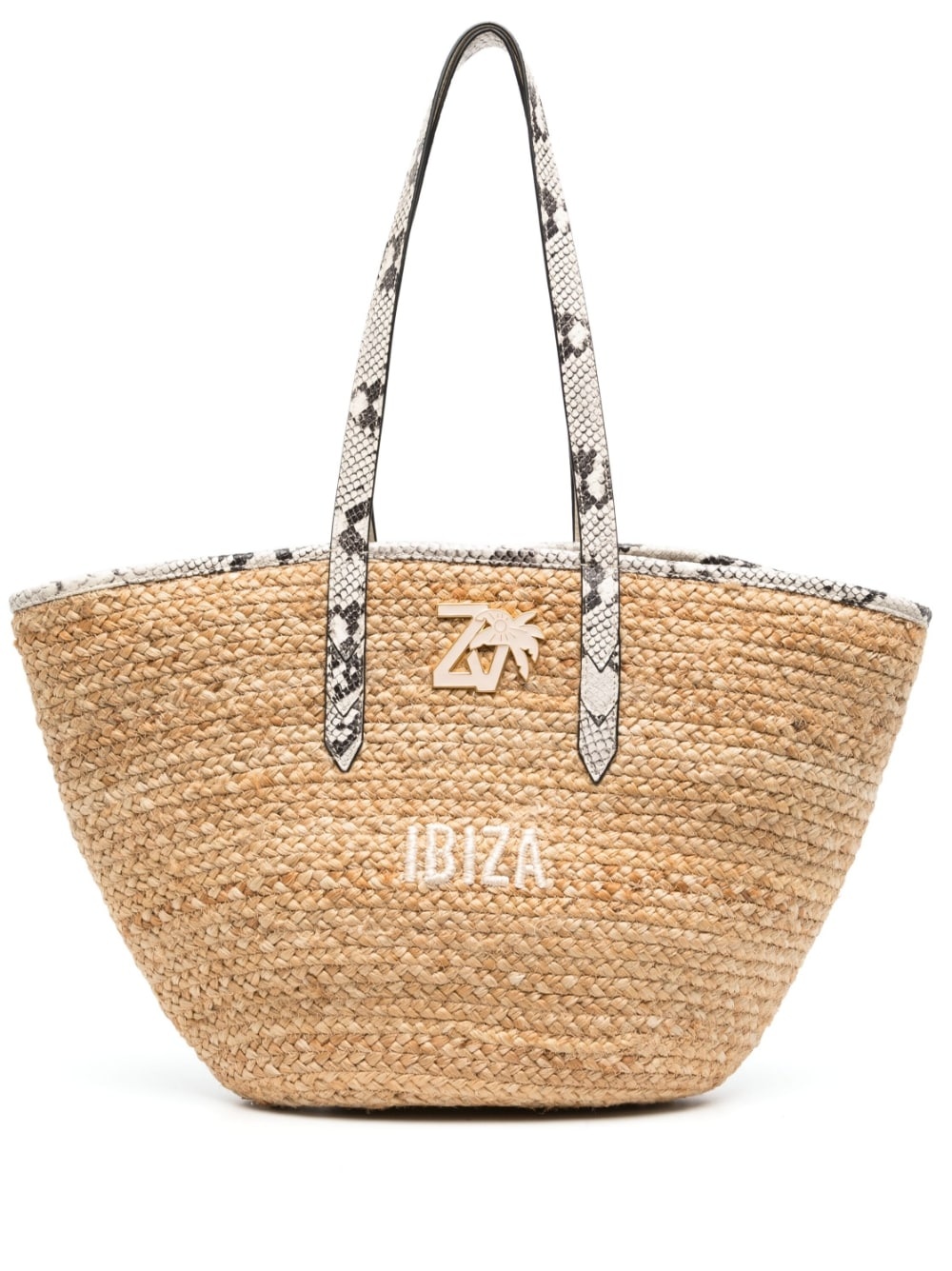 Ibiza logo-patch beach bag - 1