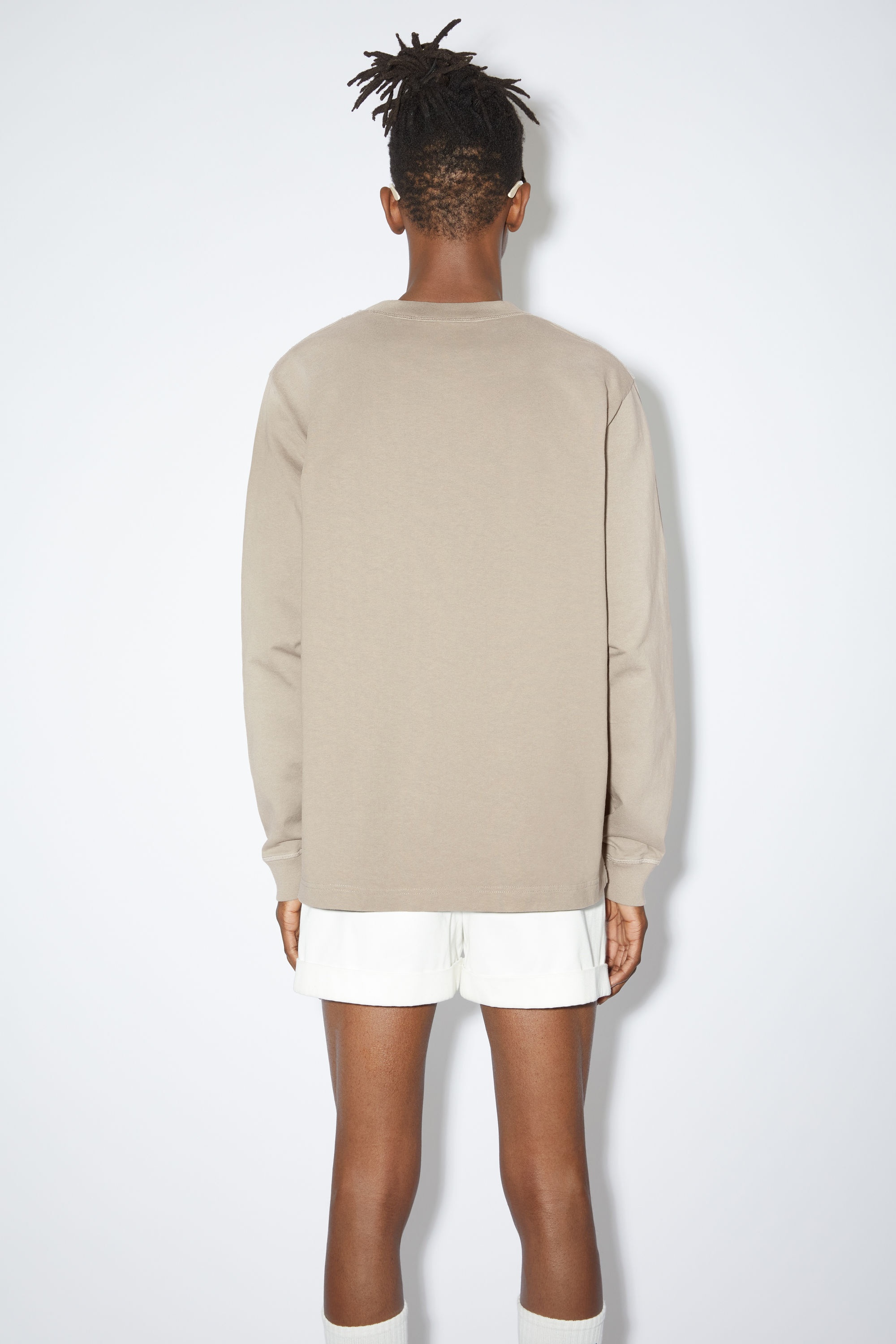 Logo long sleeve t-shirt - Mushroom beige - 3
