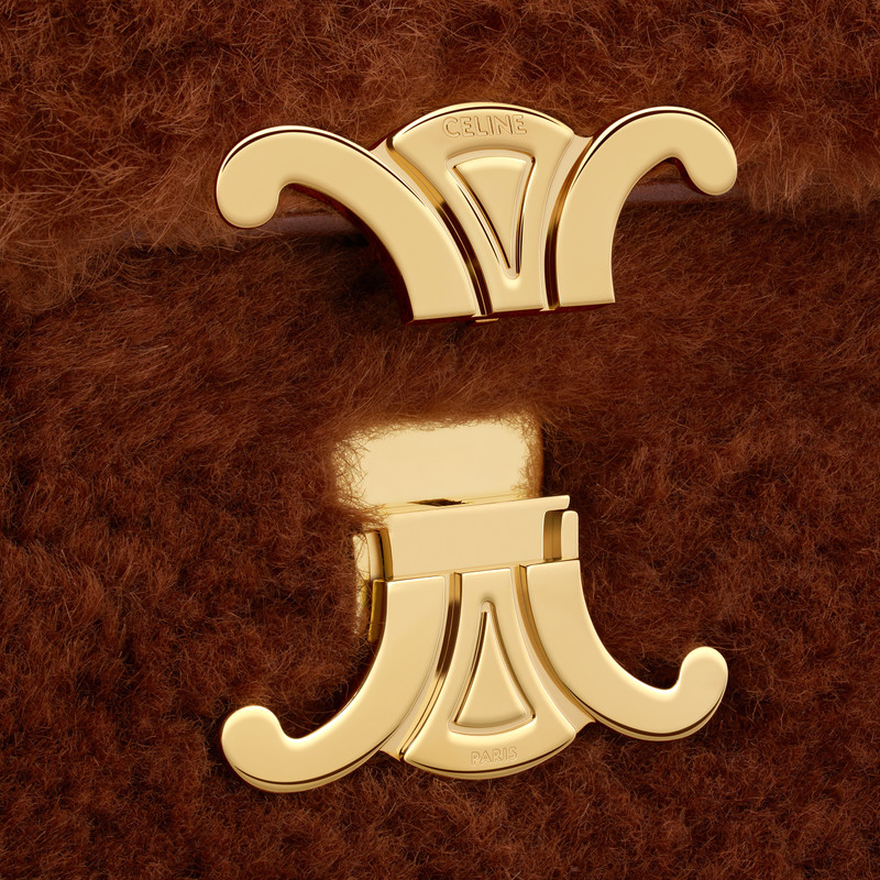 CHAIN SHOULDER BAG CLAUDE in SHEARLING 5