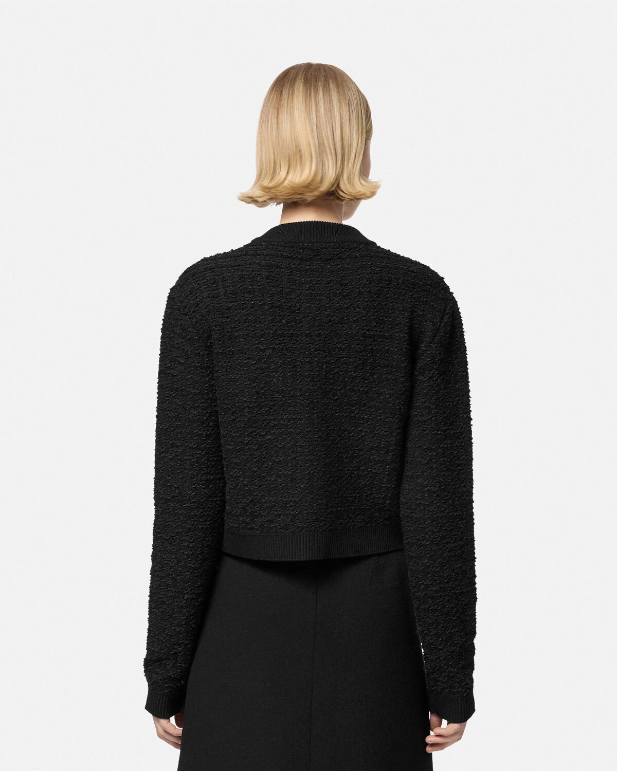 Tweed Knit Cardigan Jacket - 5