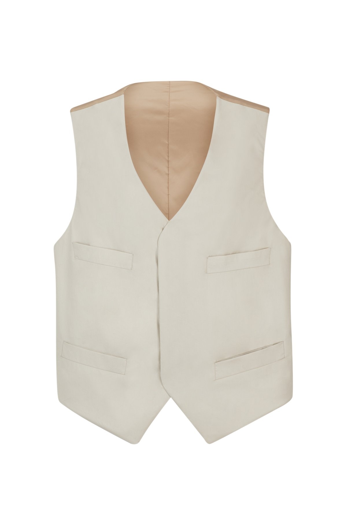 PADDED COTTON WAISTCOAT WITH CONCEALED CLOSURE - 1