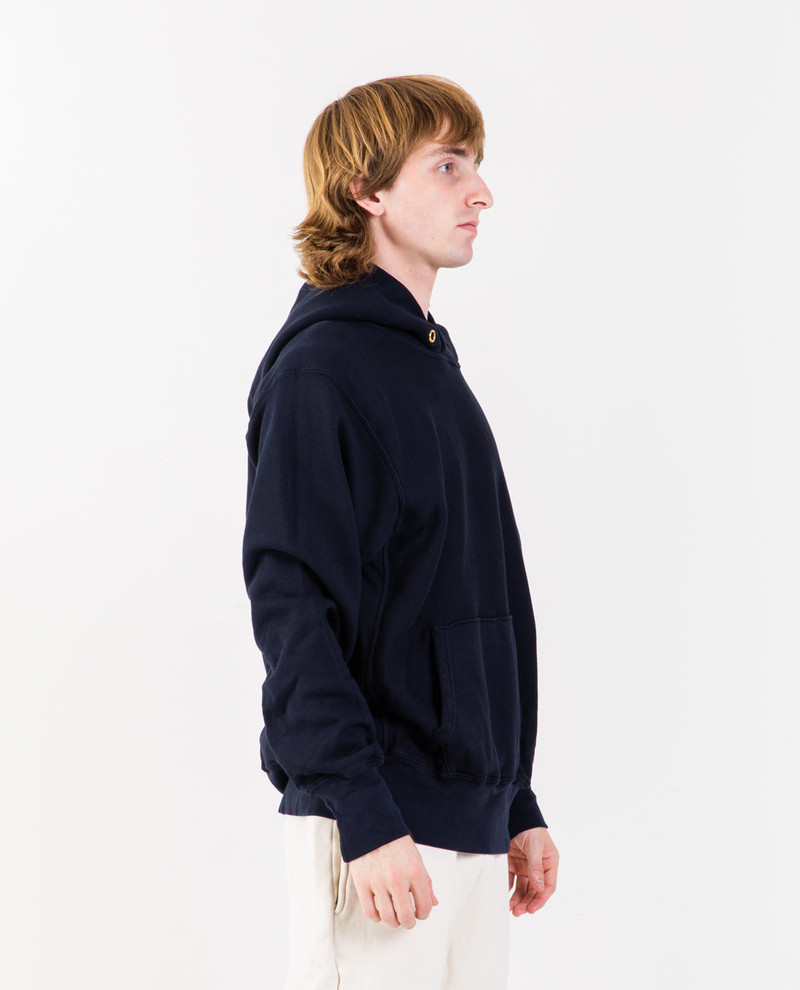 LES TIEN Cropped Hoodie Navy outlook