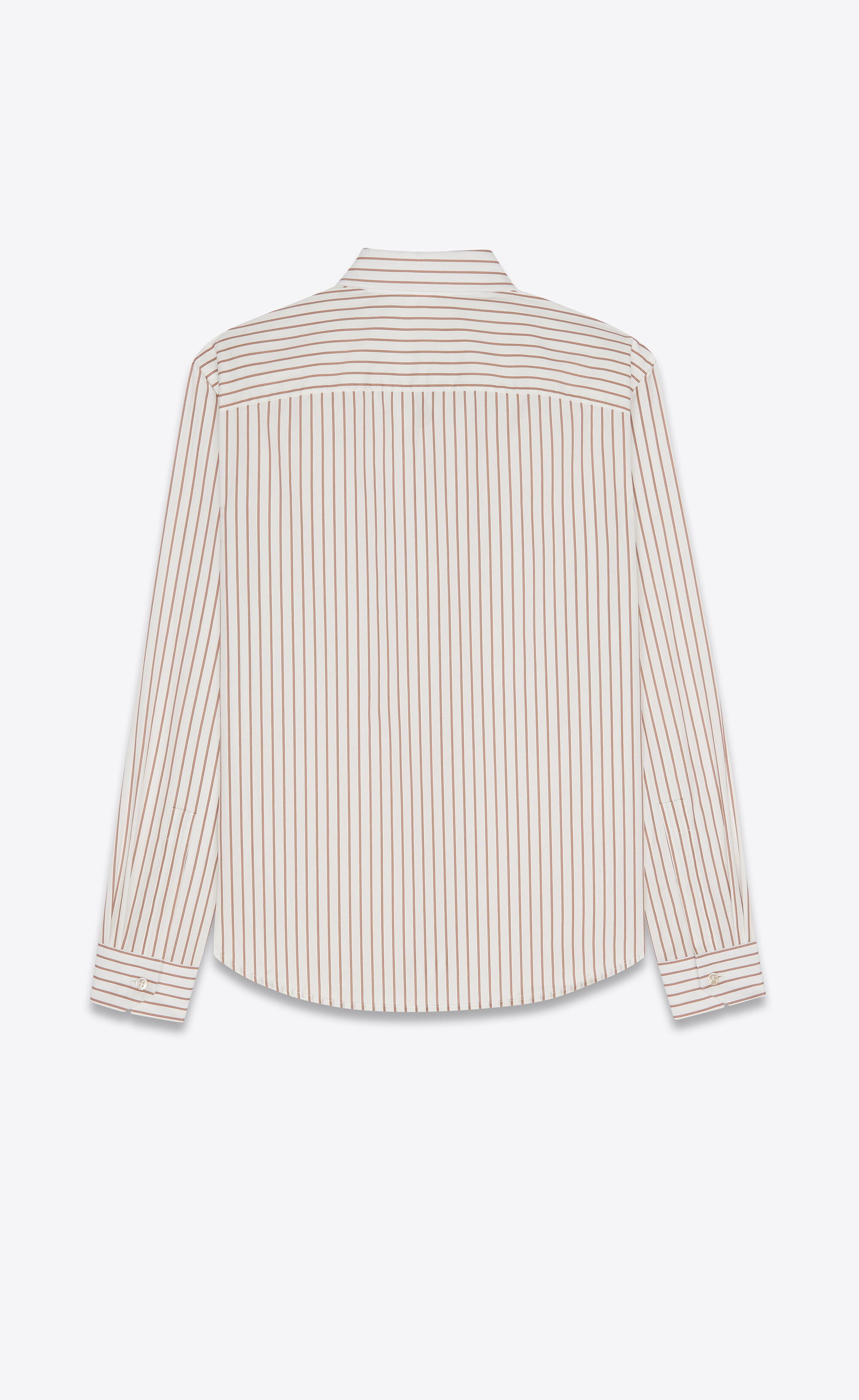 monogram shirt in striped cotton poplin - 2