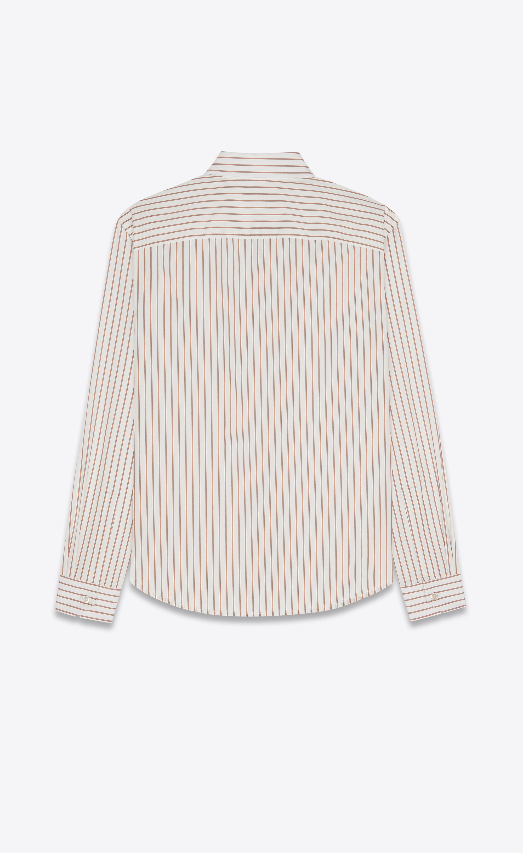 monogram shirt in striped cotton poplin - 2