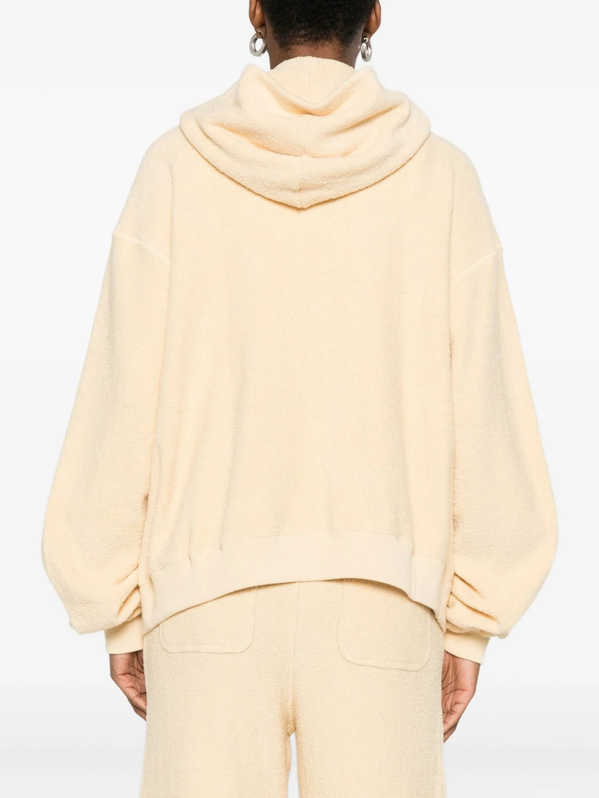 zip-up cotton hoodie - 4
