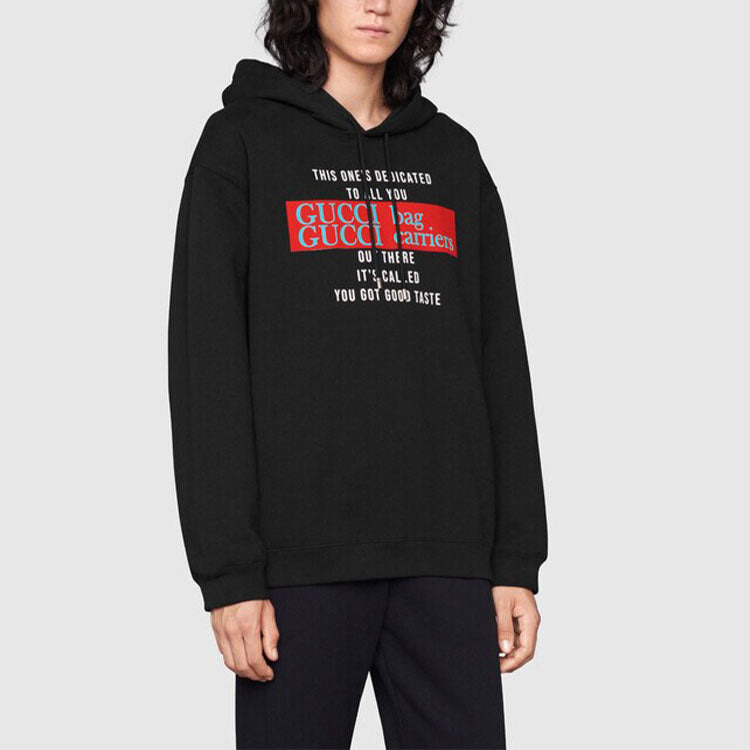 GUCCI FW21 You got good taste Hoodie 'Black' 681220-XJD1D-1152 - 4