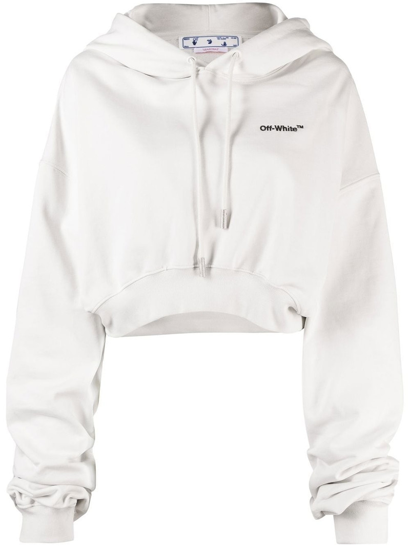 로고 인쇄 작물 hoodie 1
