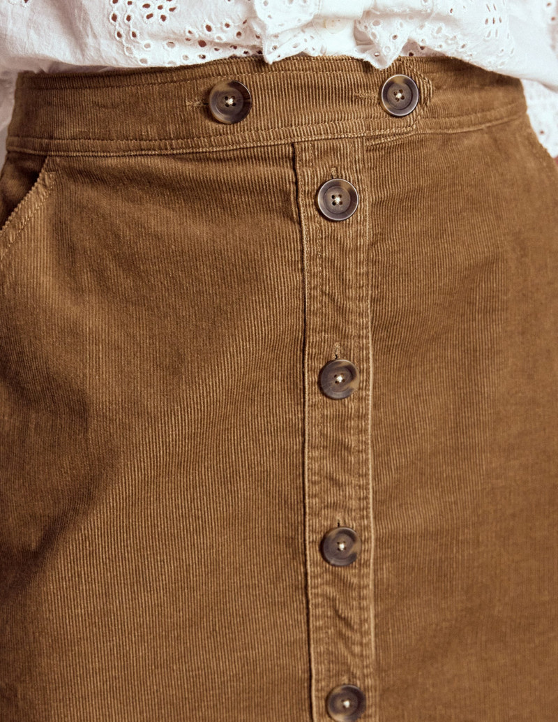 Cecelia Cord Skirt-Latte 3