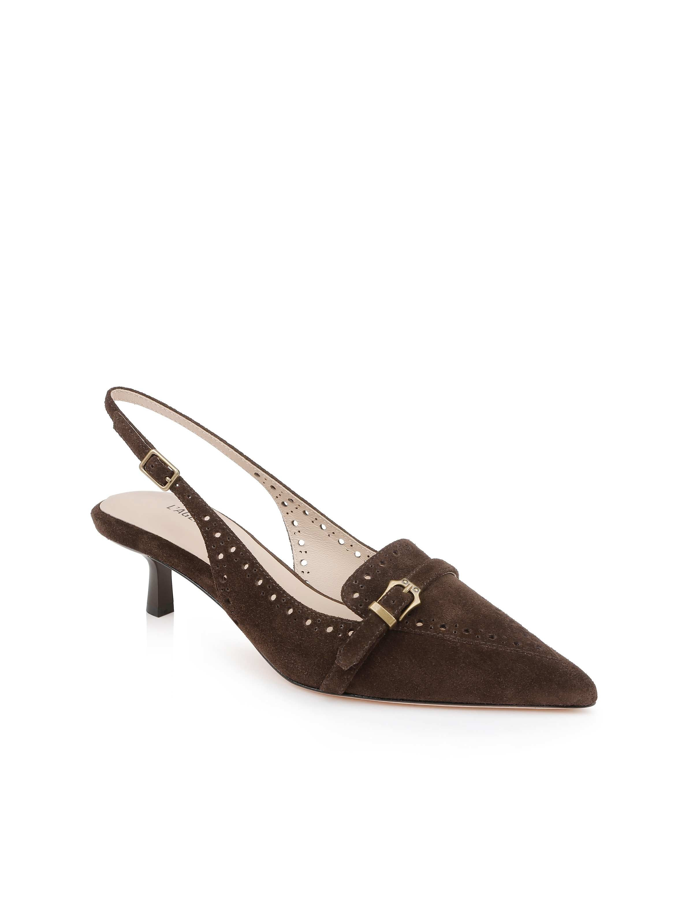 Lourdes Suede Slingback Pump - 2