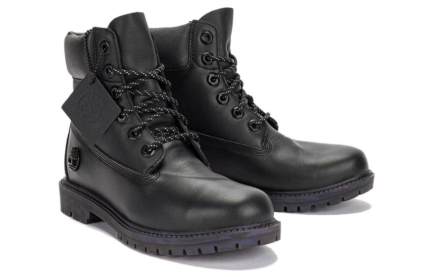 (WMNS) Timberland Heritage 6 Inch Waterproof Boot 'Black Leather Rubber Outsole' A5Q9S - 3
