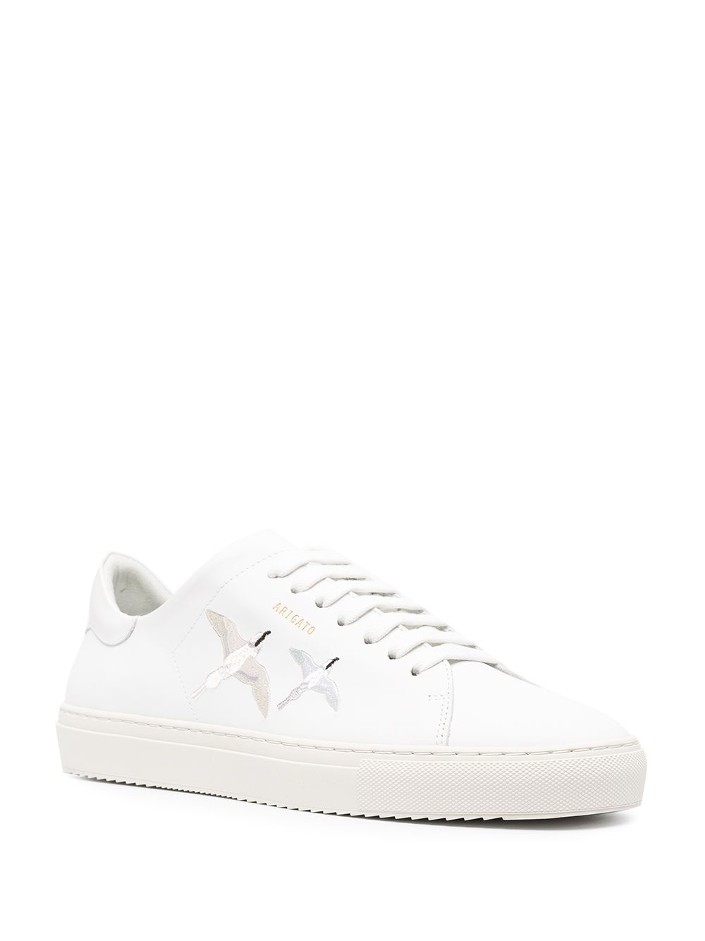 low top embroidered detail sneakers - 2