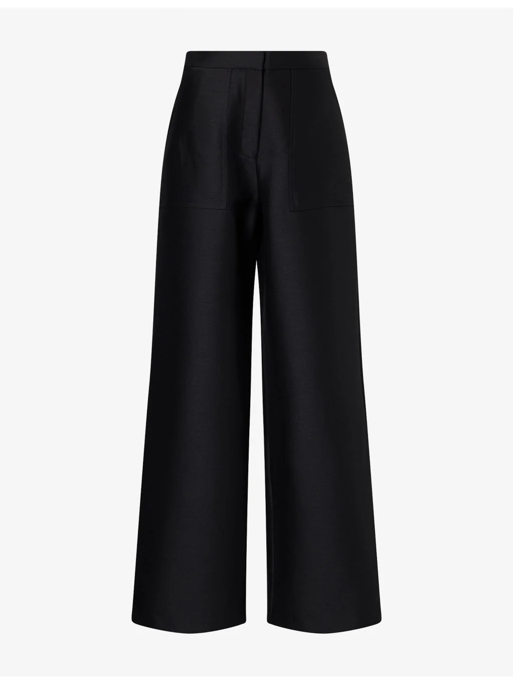 Wide-Leg Wool-Blend Trousers - 1