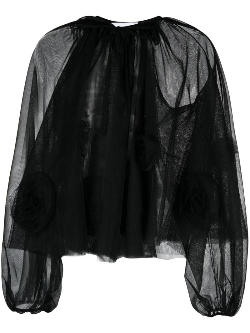 semi-sheer tulle top 1