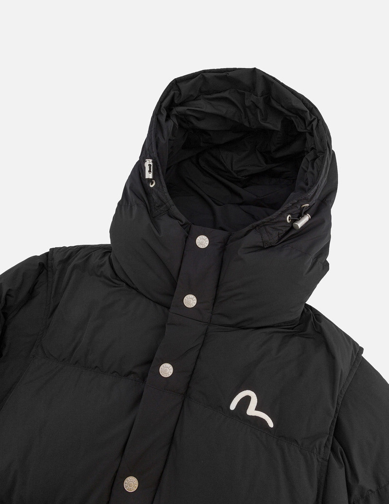 Seagull Embroidery Detachable Relax Fit Down Jacket 9