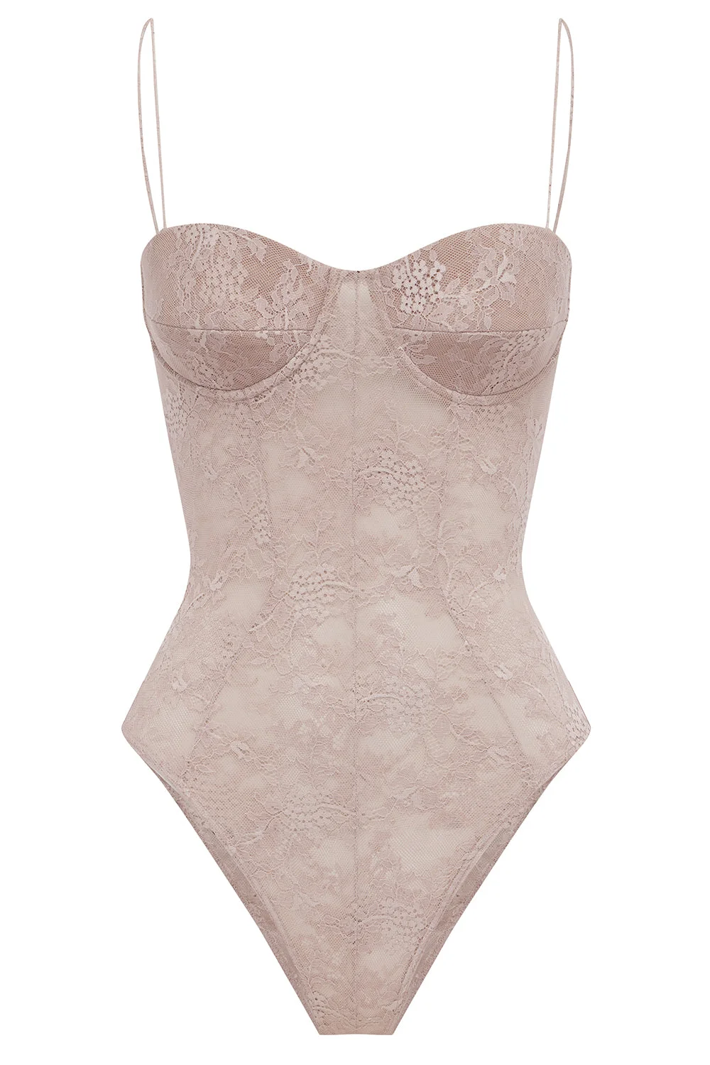 Cupped Lace Bodysuit - 1