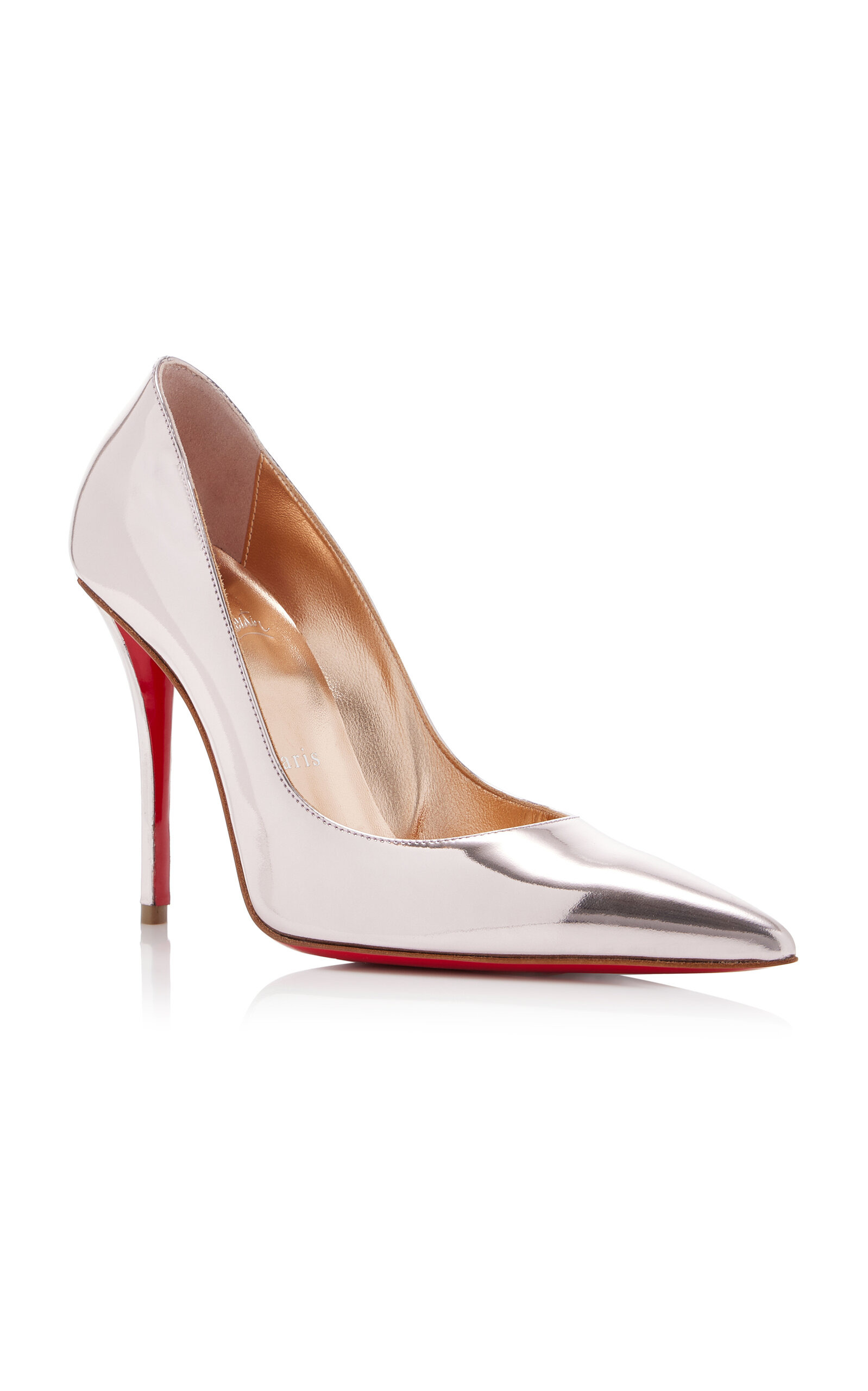 Miss Z 100mm Metallic Leather Pumps rose gold - 4