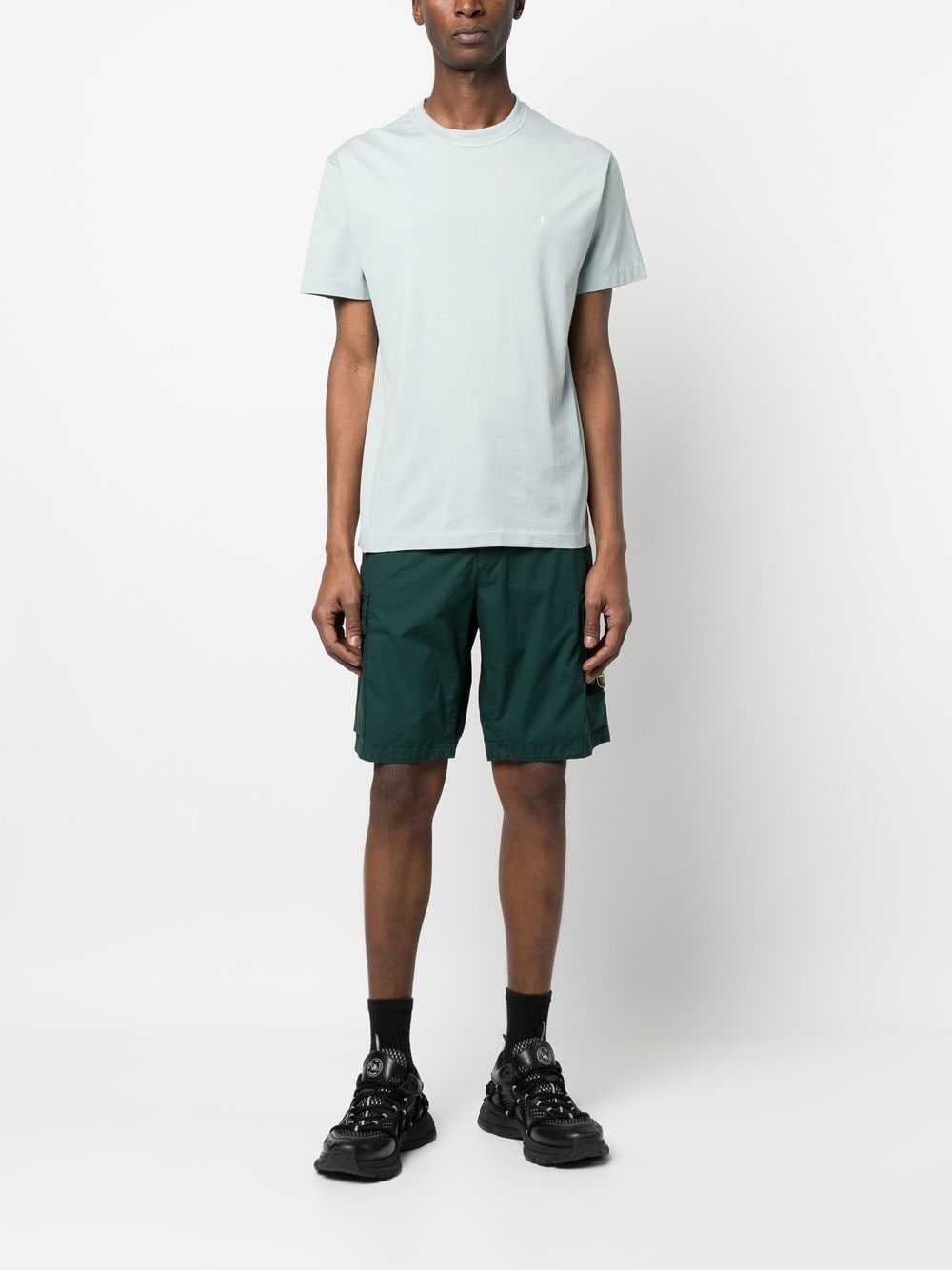 Compass-patch cargo shorts - 2