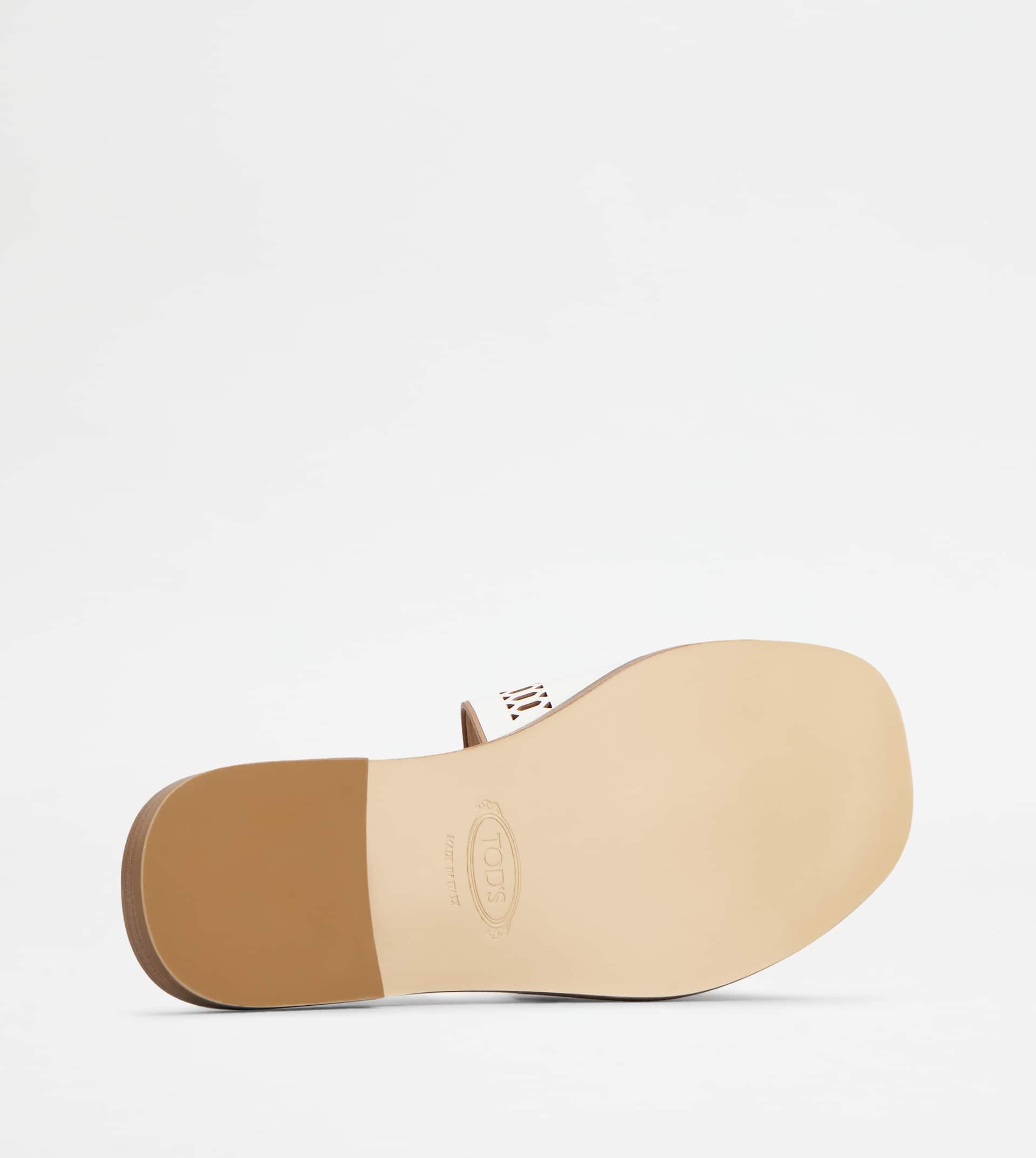 KATE SANDALS IN LEATHER - WHITE - 5