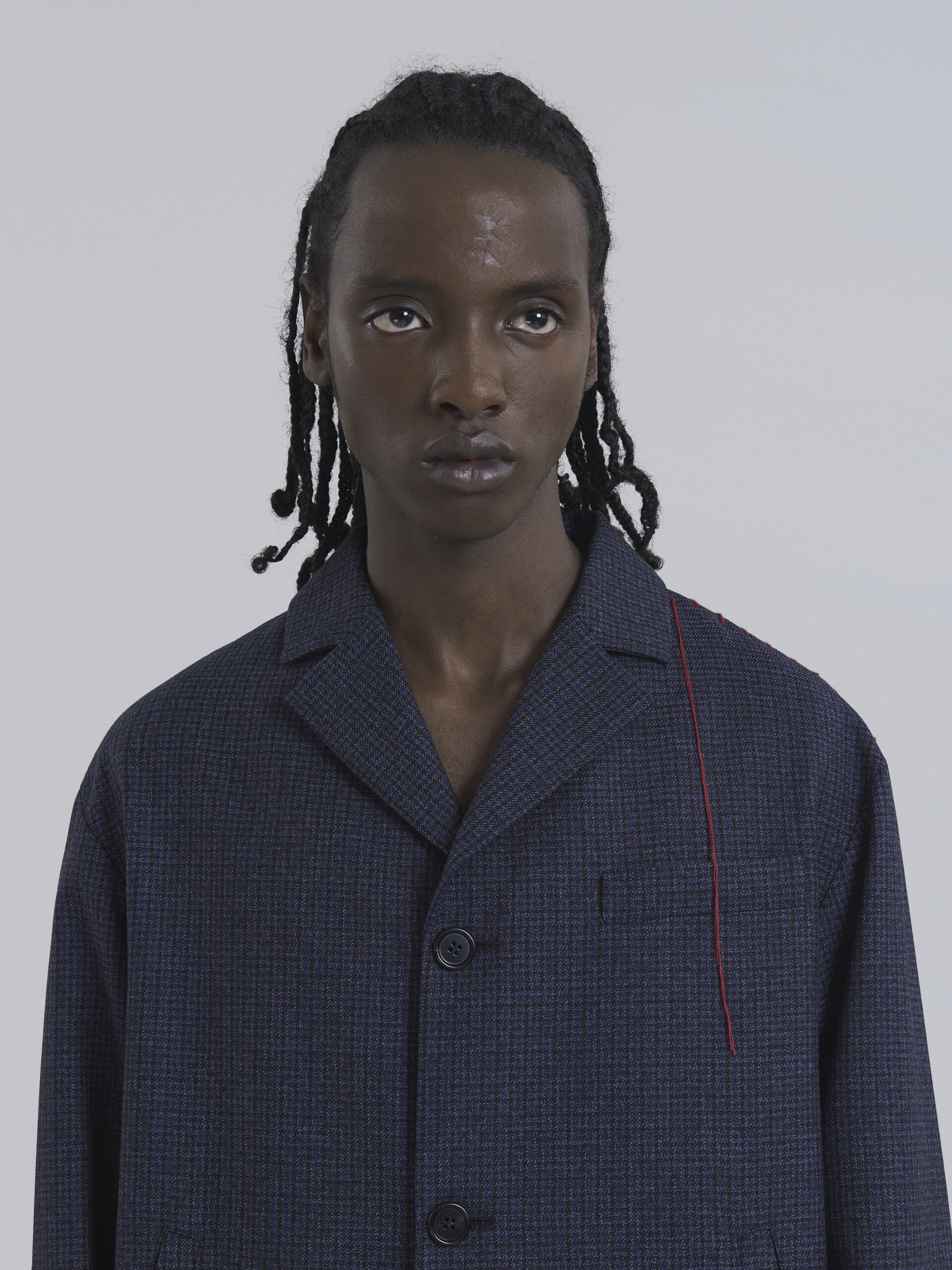 SINGLE-BREASTED WOOL JACKET WITH HOUNDSTOOTH CHECK PATTERN - 4