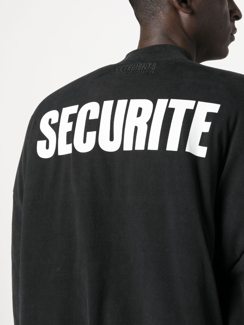 slogan-print cotton bomber jacket 5