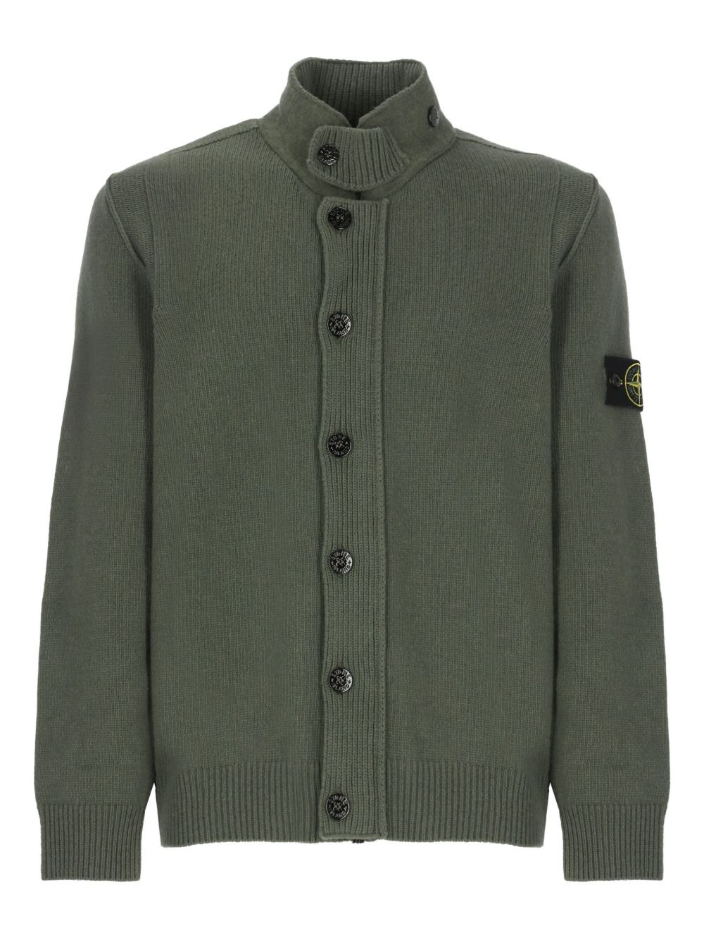 high-neckline button cardigan - 1