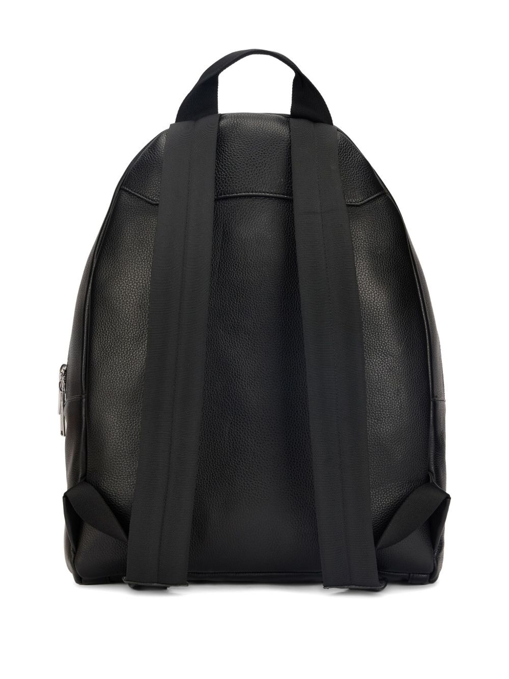 logo-plaque studded leather backpack - 2