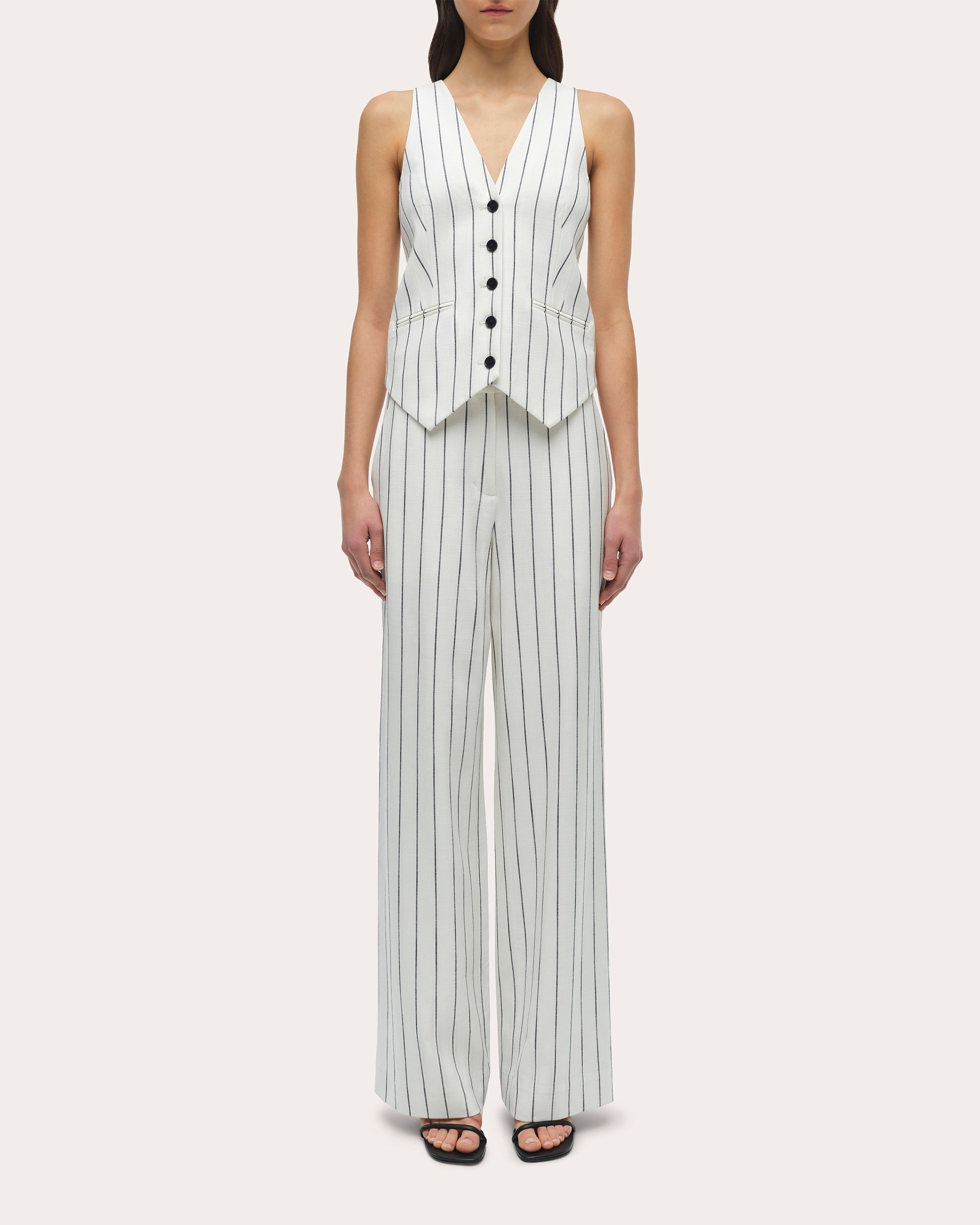 Sabina Stripe Suit Vest - 5