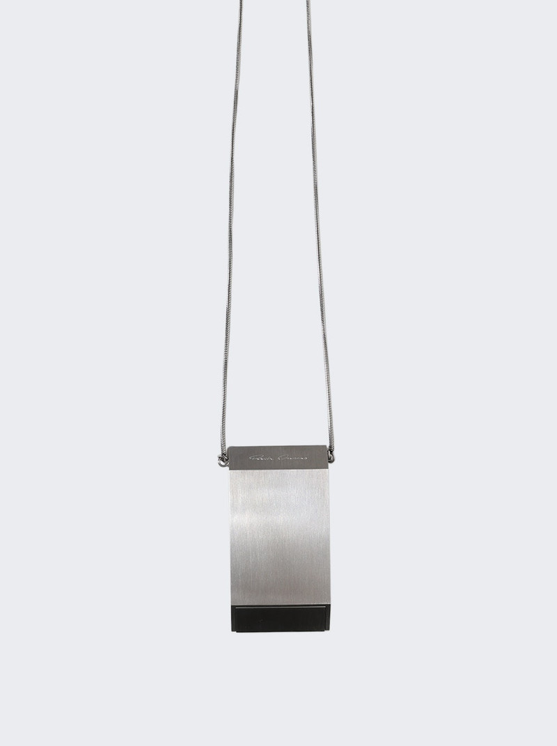 Rick Owens DRKSHDW Portable Ashtray Necklace Palladium outlook
