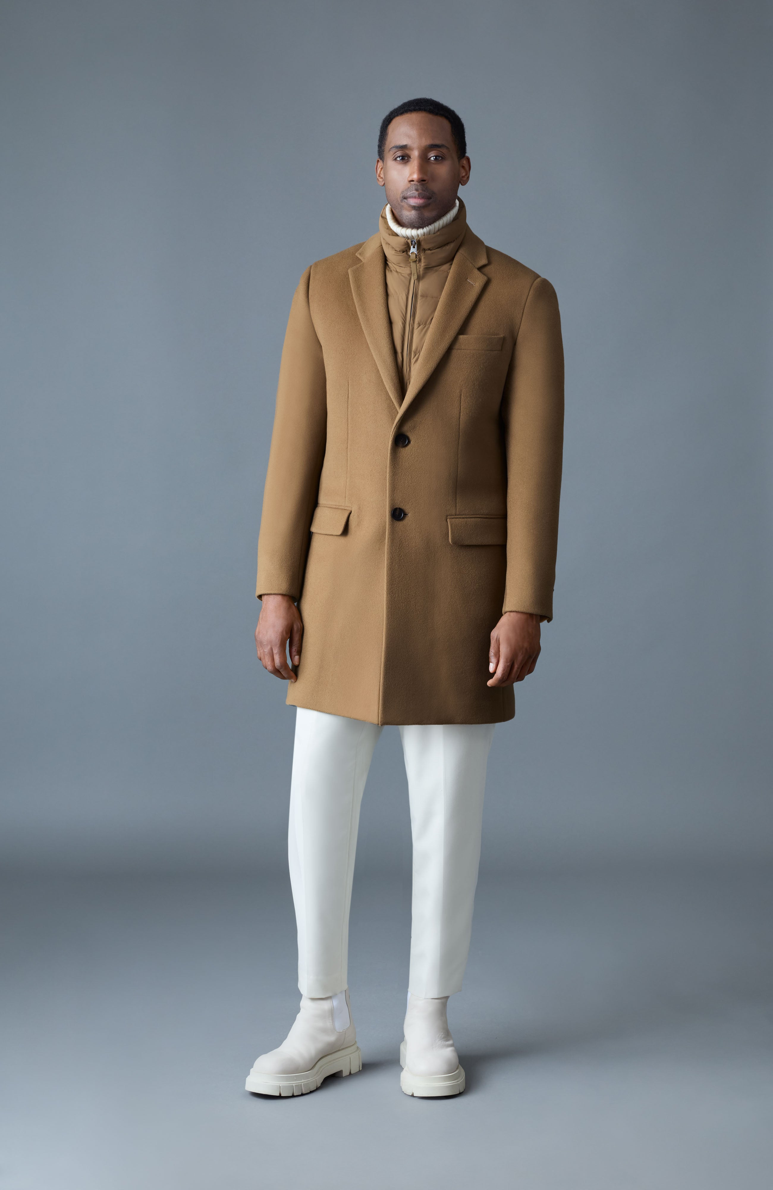 SKAI-SLB 3-in-1 wool coat with removable down liner - 2