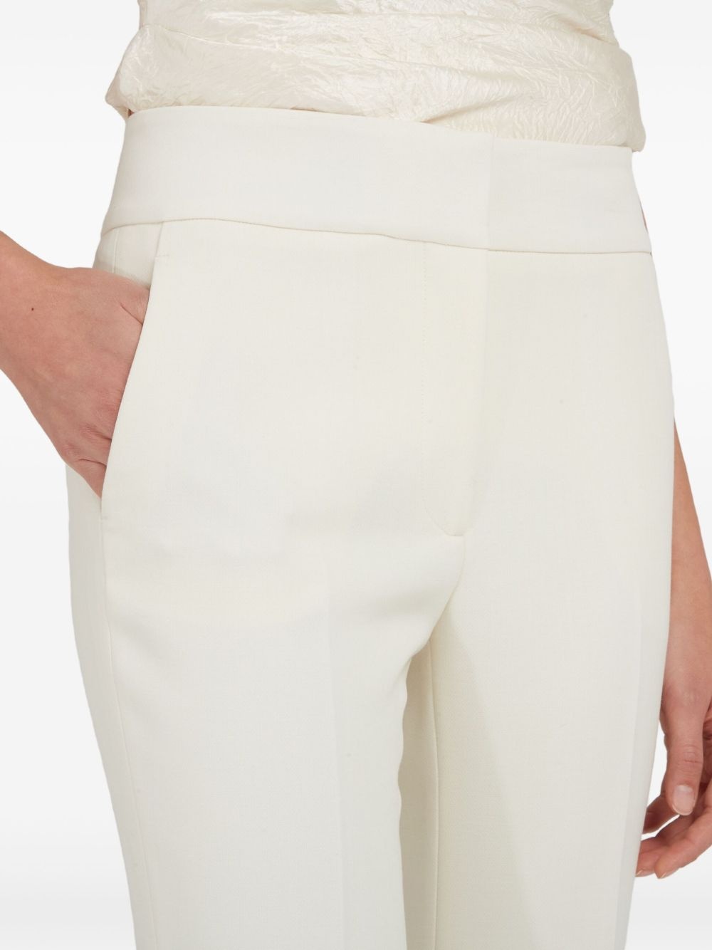 wool flared trousers - 4
