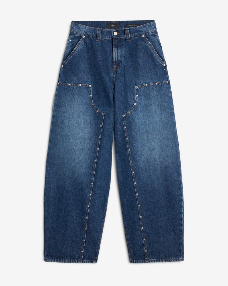 MANKIND Studded Balloon Jeans in Le Blue 1