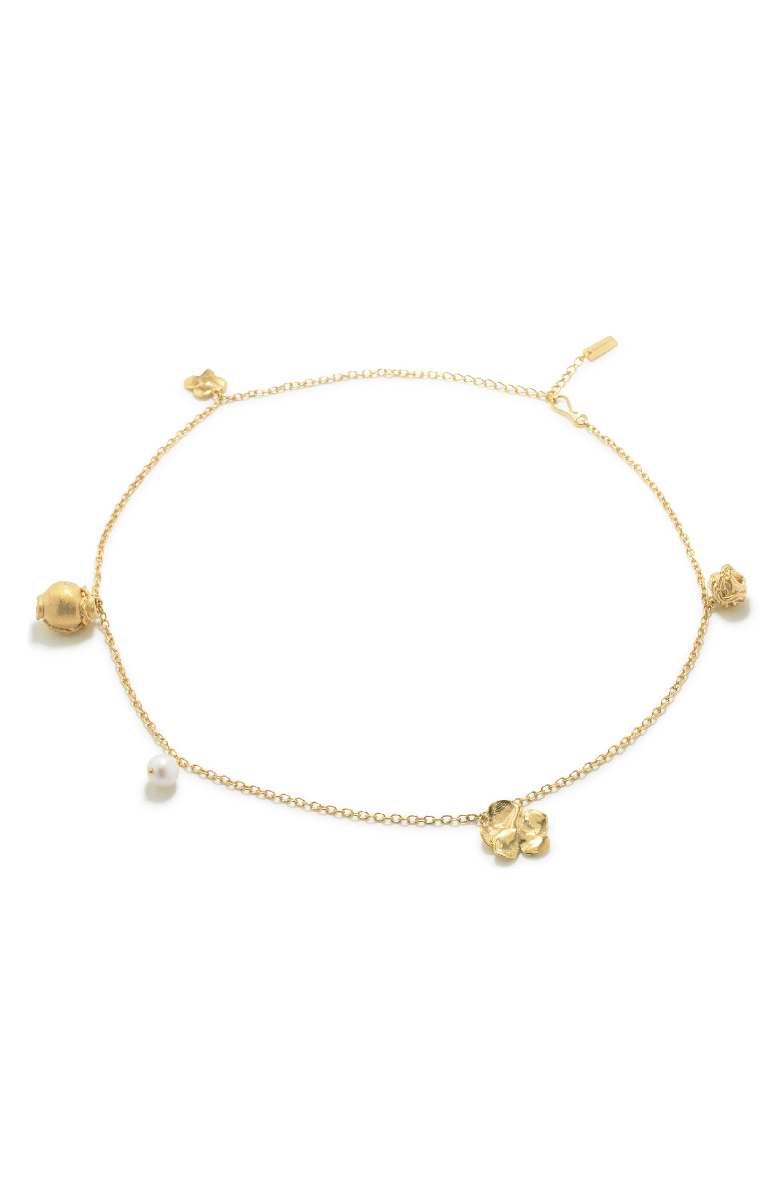 COMPLETEDWORKS Tumbled Multi Charm Necklace in 18Ct Gold Plated at Nordstrom - 3
