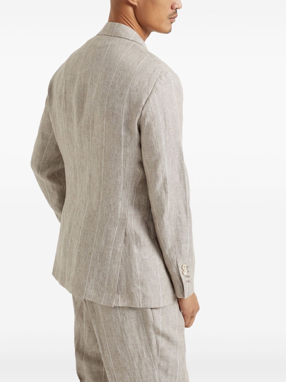 wide striped blazer - 4