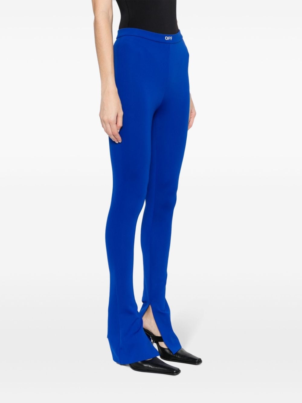 side-slit high-waisted leggings - 3