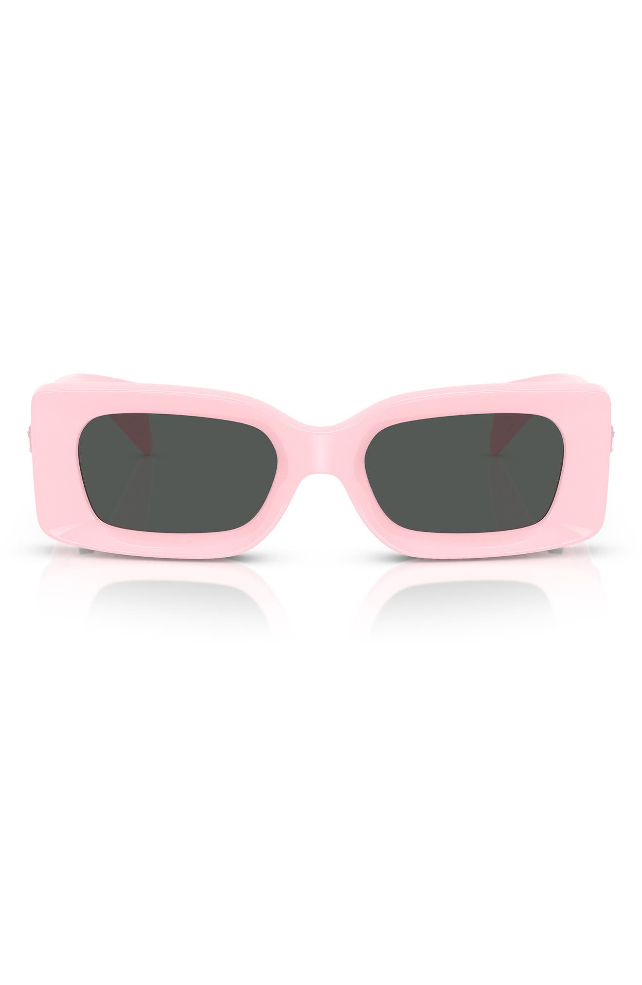 Versace 52mm Rectangular Sunglasses in Pink at Nordstrom - 1