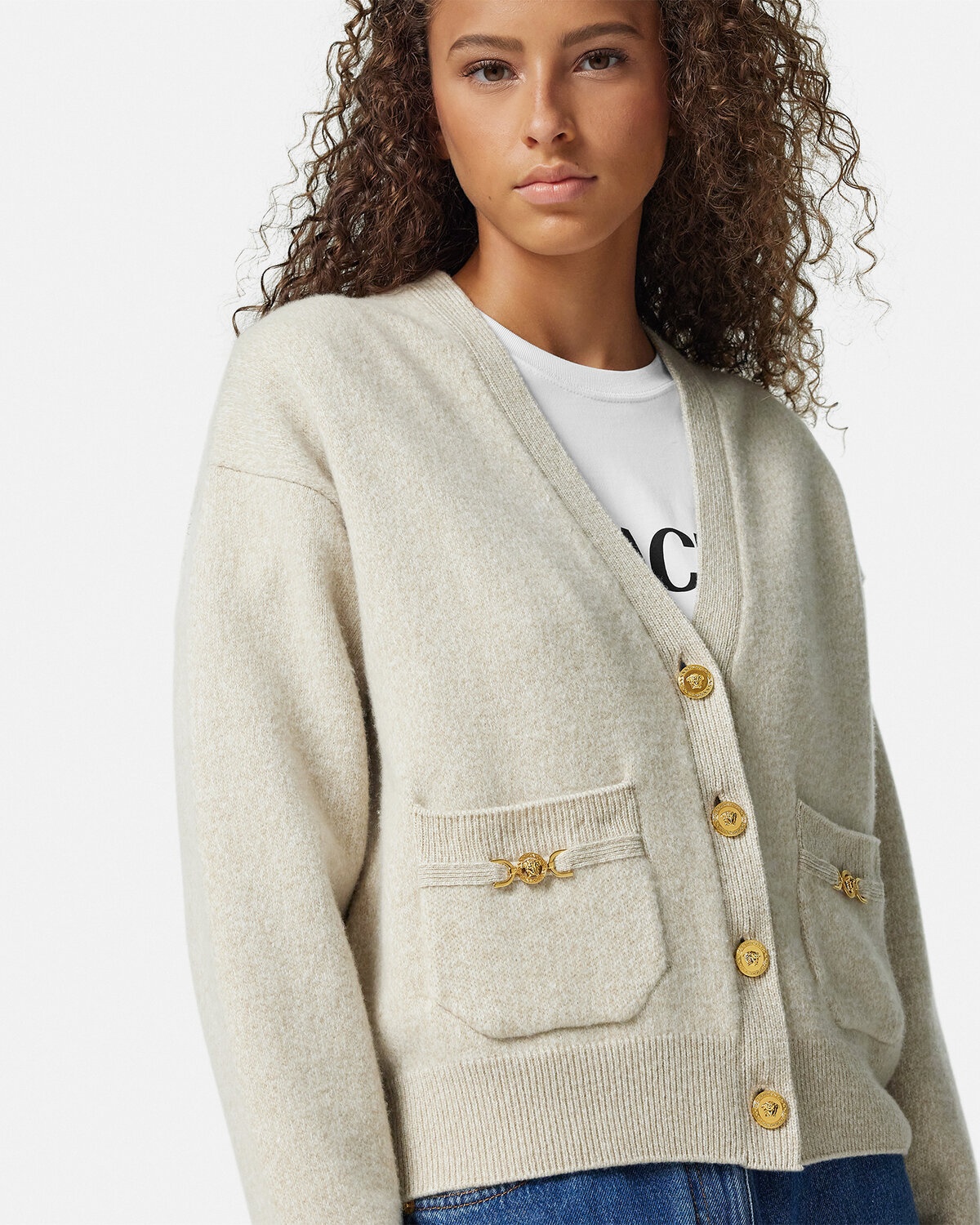 Cashmere-Blend Knit Boxy Cardigan - 3